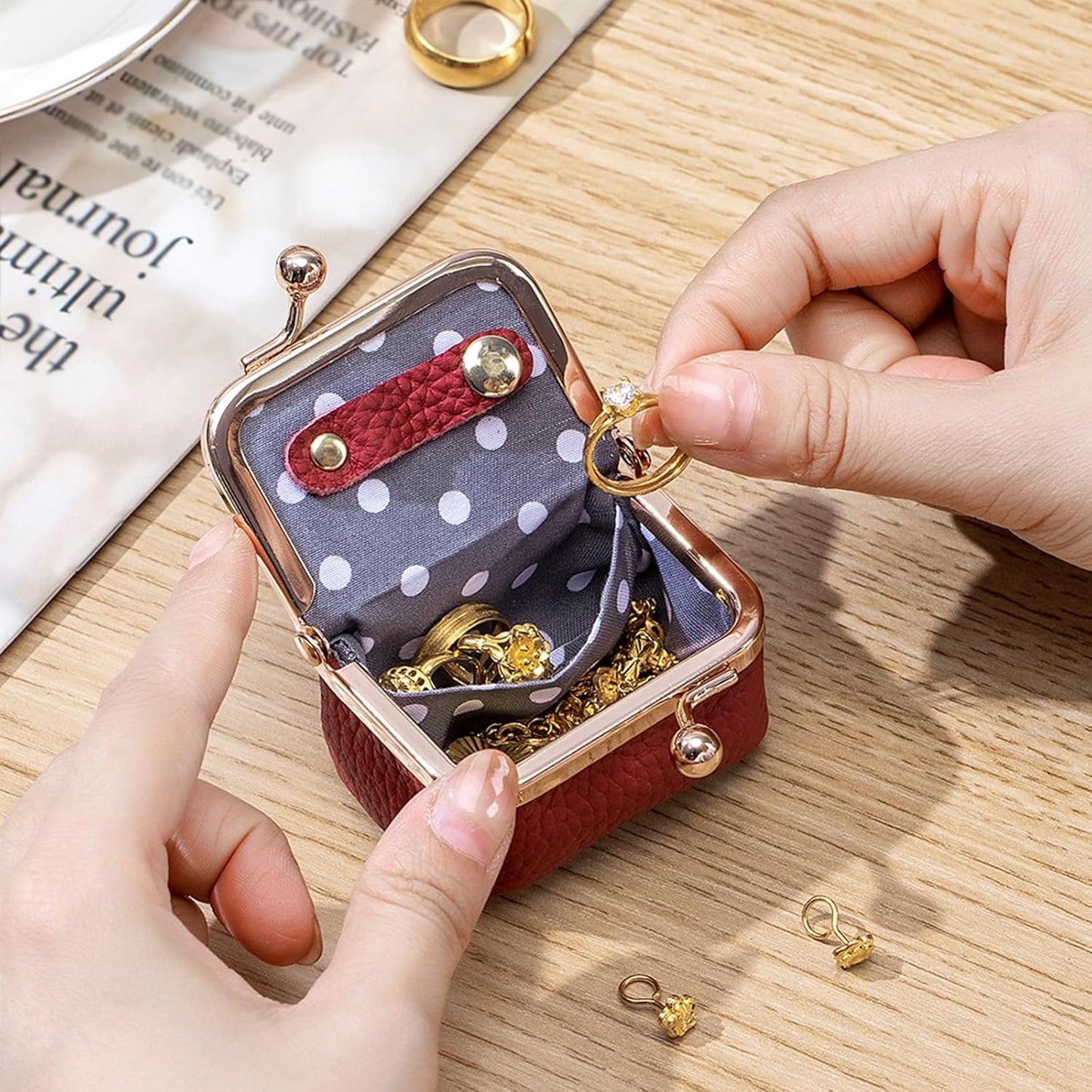 LUMOR - Genuine Leather Mini Jewelry Purse